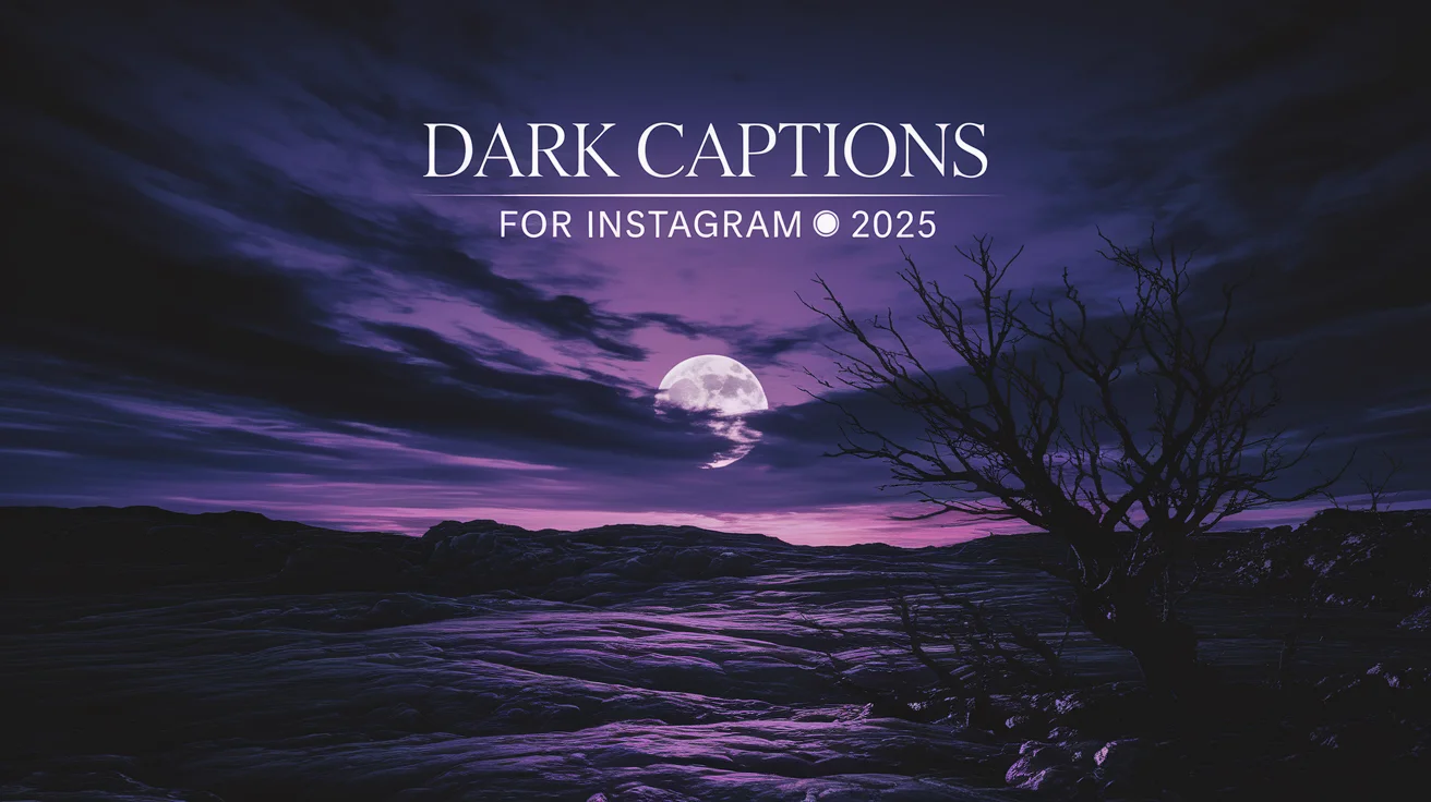 Dark Captions For Instagram