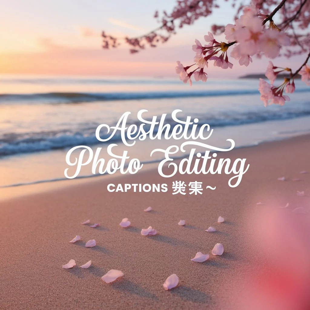 Aesthetic Photo Editing Captions