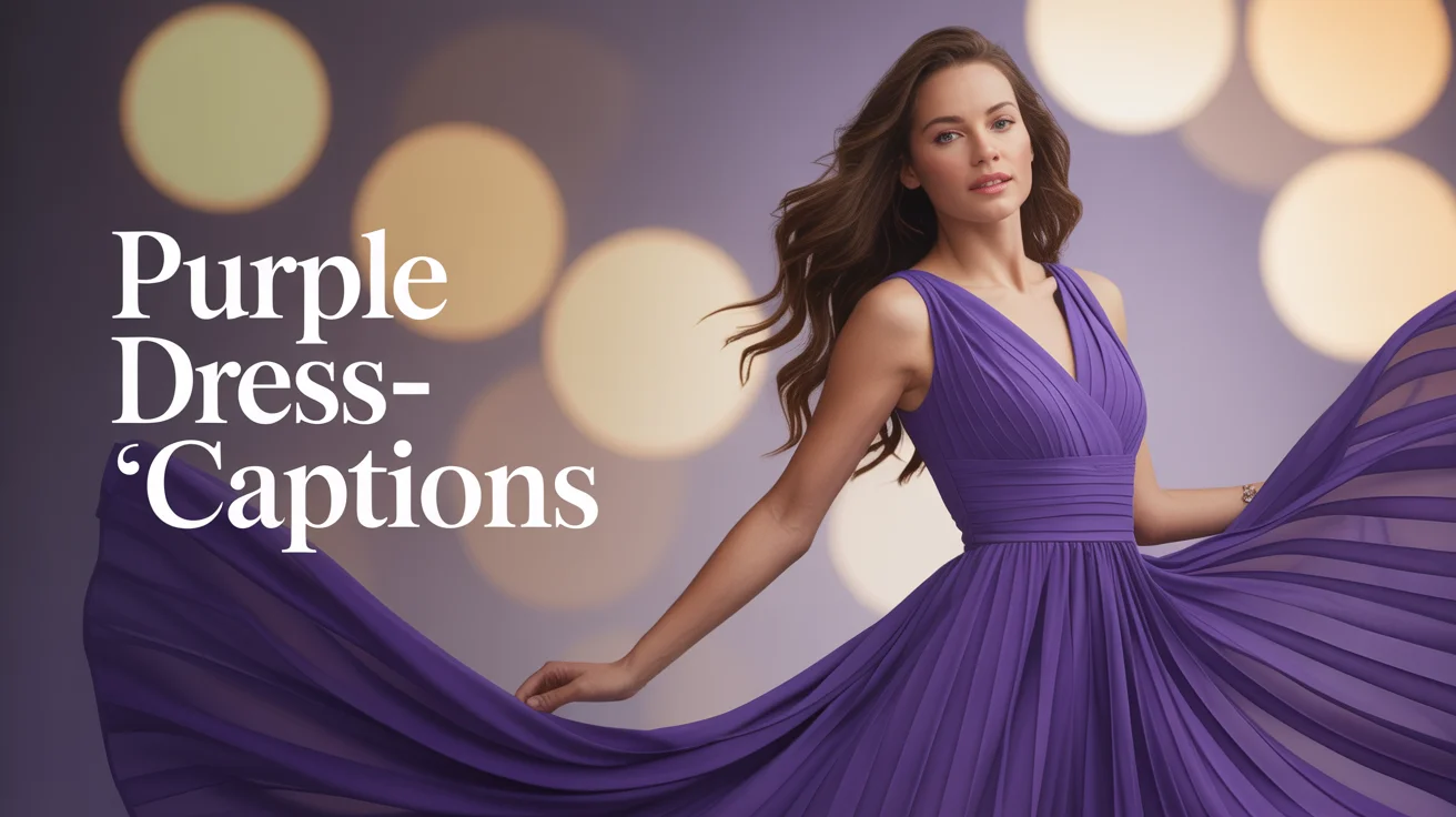 Purple Dress Captions