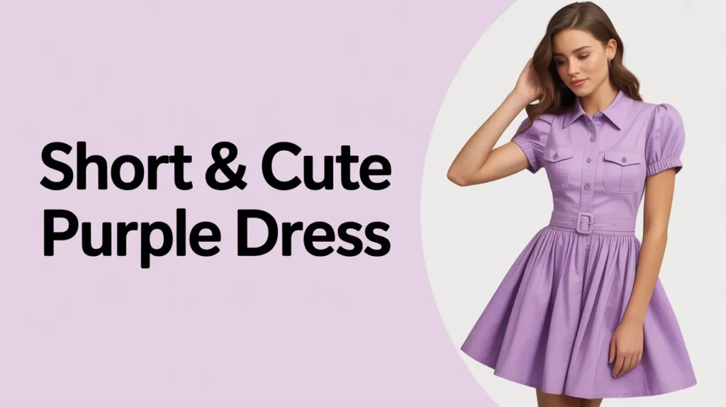 Short & Cute Purple Dress Captions