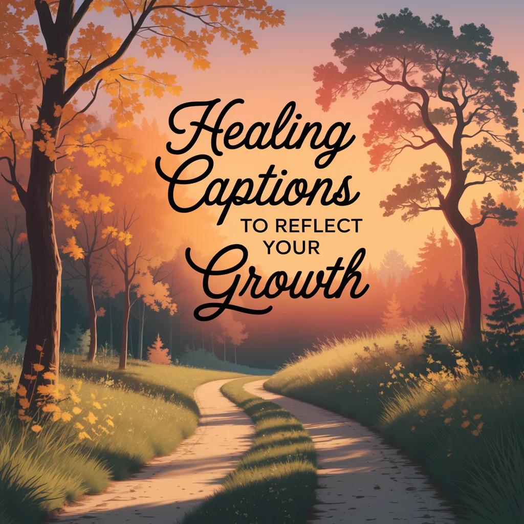 Healing Captions to Reflect Your Growth