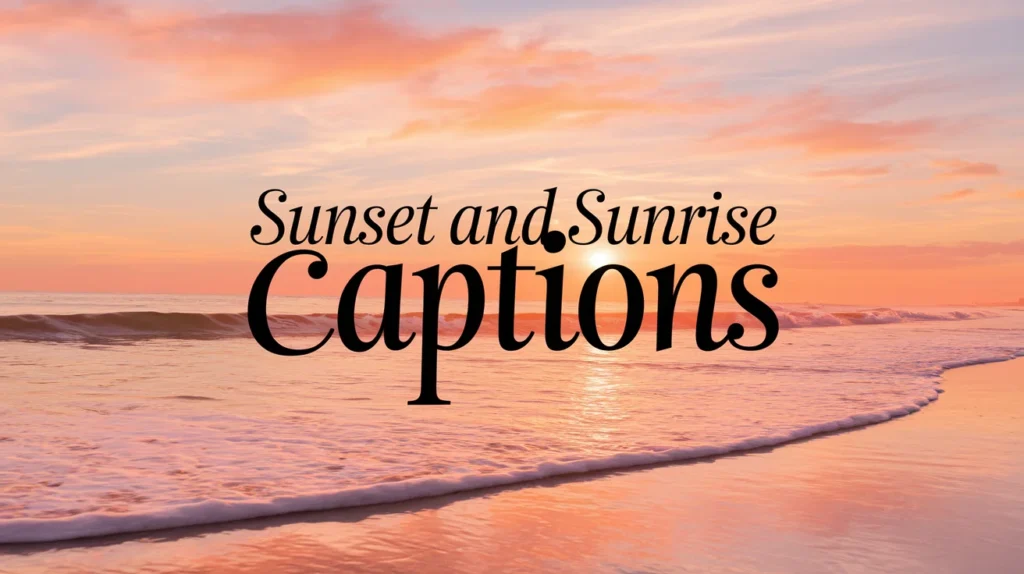 Sunset and Sunrise Captions