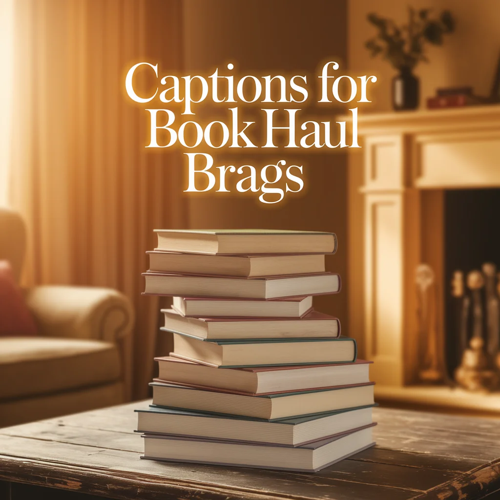 Captions for Book Haul Brags
