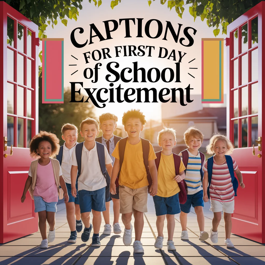 Captions for First Day of School Excitement