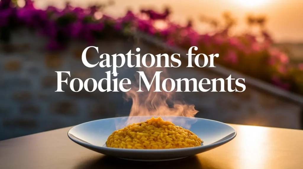 Captions for Foodie Moments