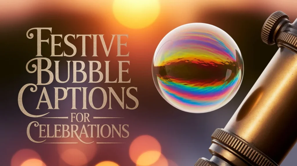 Festive Bubble Captions for Celebrations