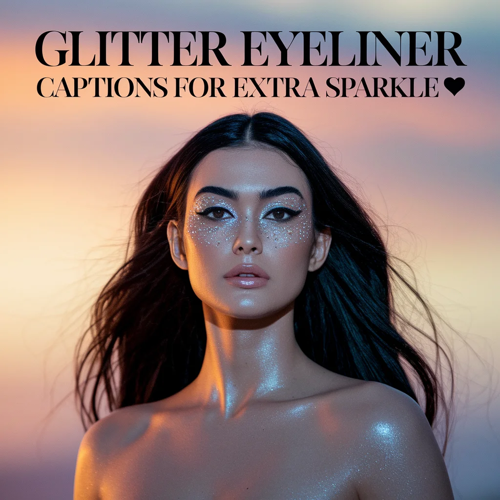 Glitter Eyeliner Captions for Extra Sparkle