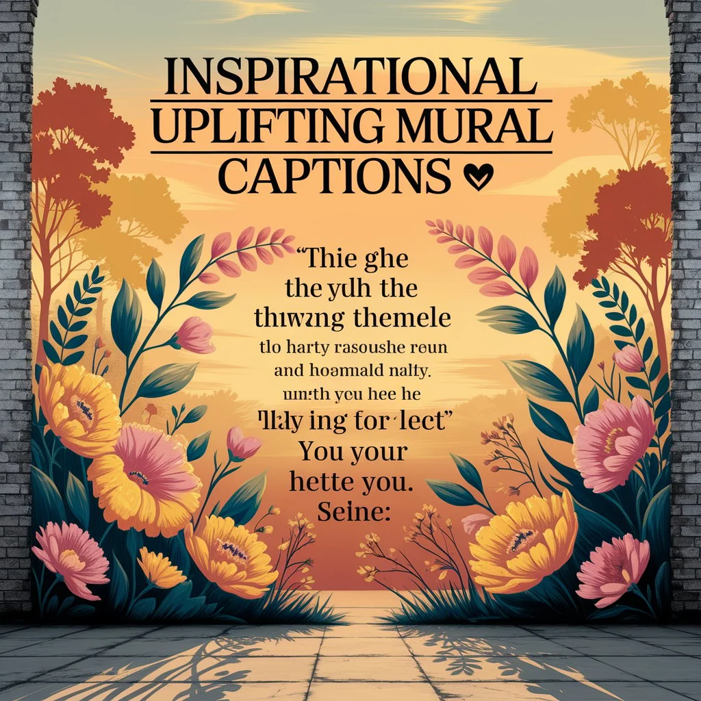 Inspirational and Uplifting Mural Captions