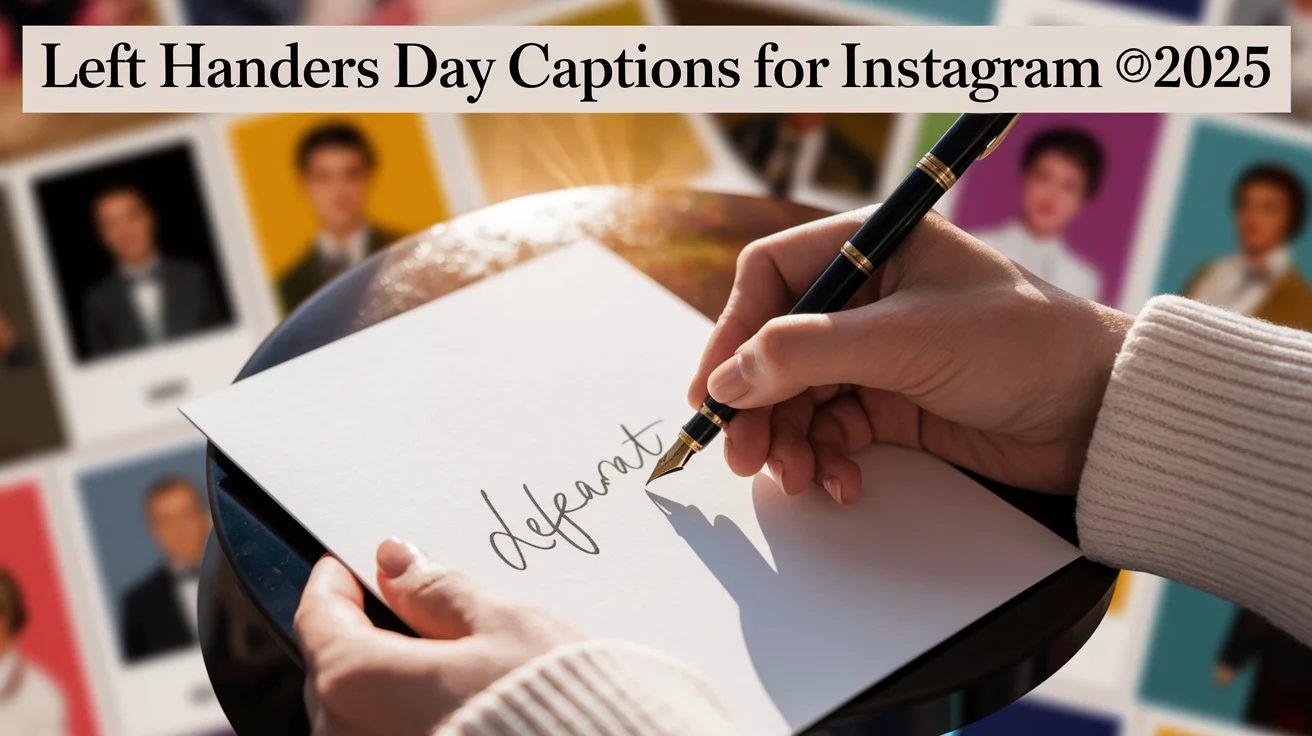Left Handers Day Captions for Instagram