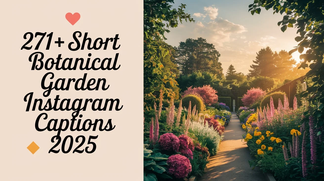 Short Botanical Garden Instagram Captions