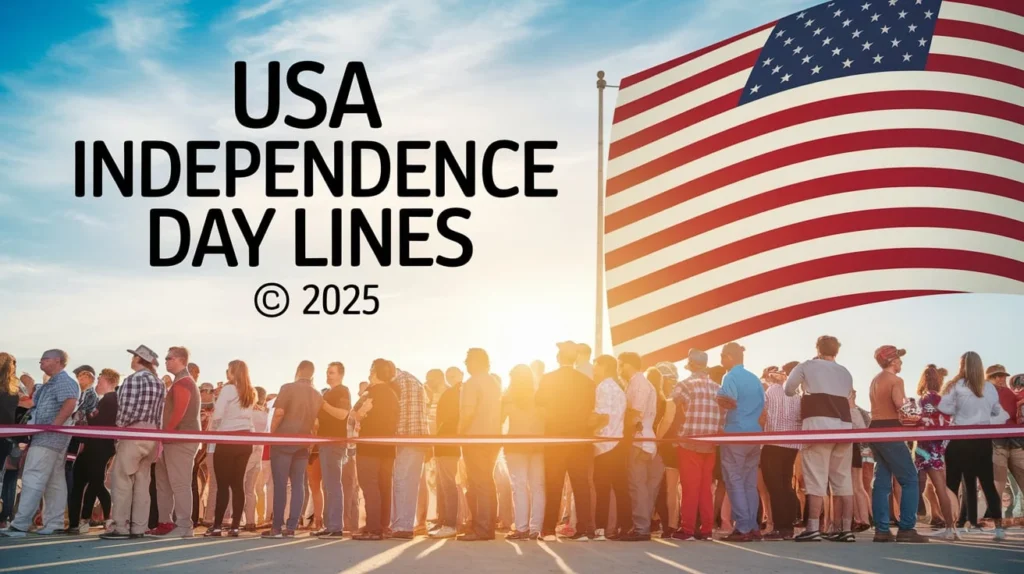 USA Independence Day Lines