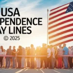 USA Independence Day Lines