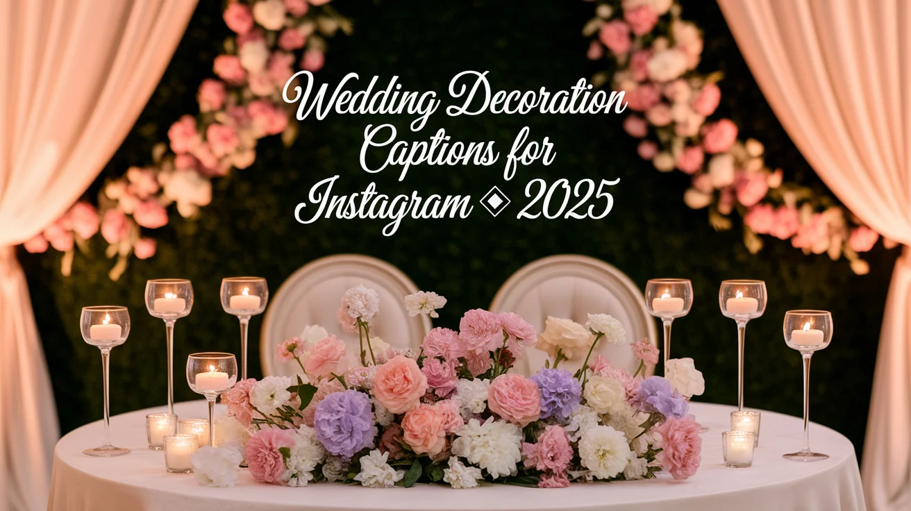 Wedding Decoration Captions For Instagram