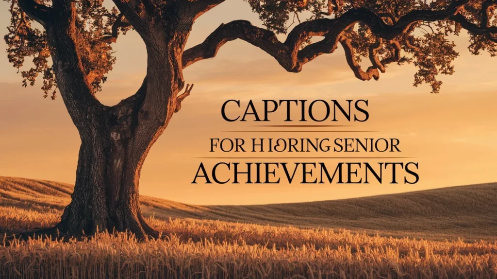 Captions for Honoring Senior Achievements