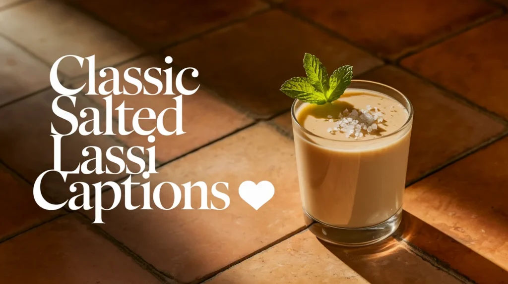 Classic Salted Lassi Captions