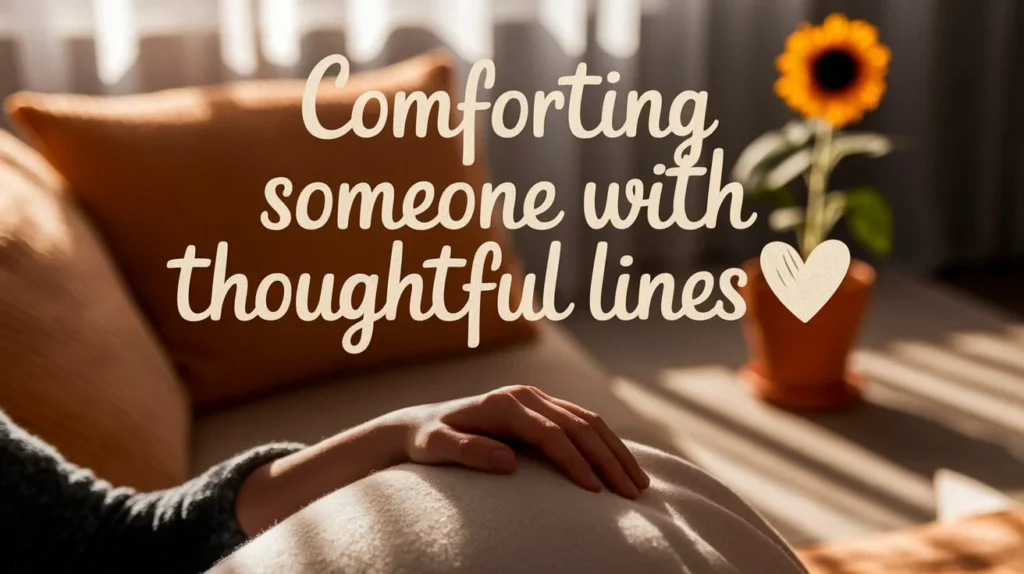 Comforting Someone with Thoughtful Lines 
