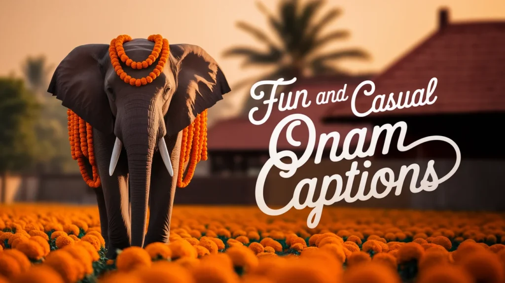 Fun and Casual Onam Captions