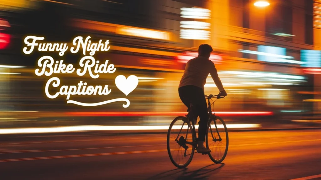 Funny Night Bike Ride Captions