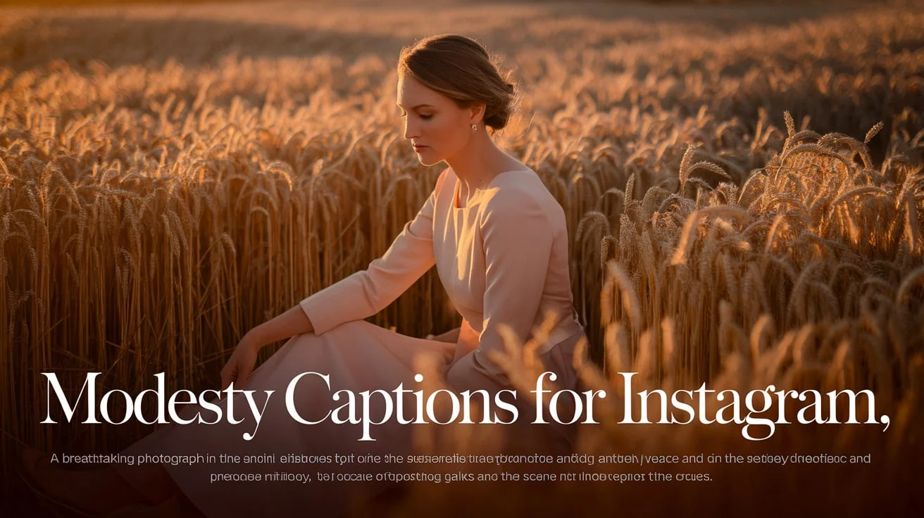 Modesty Captions for Instagram
