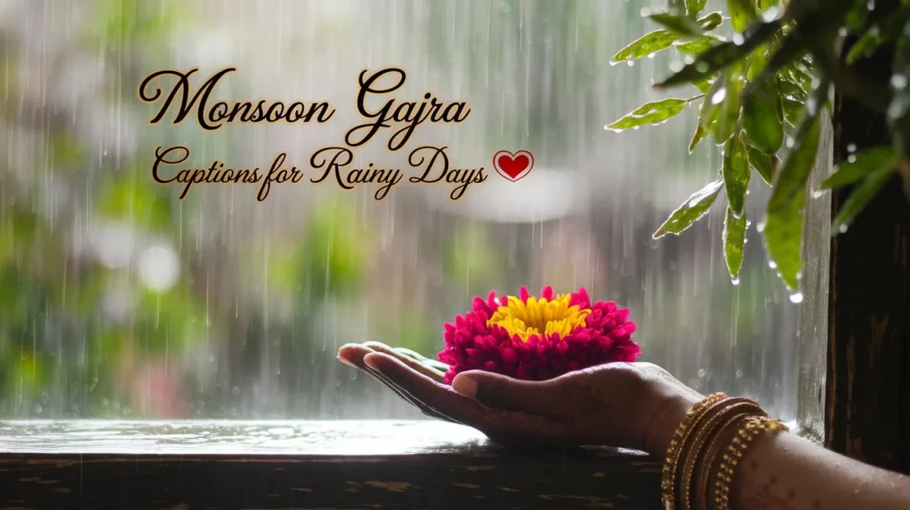 Monsoon Gajra Captions for Rainy Days 