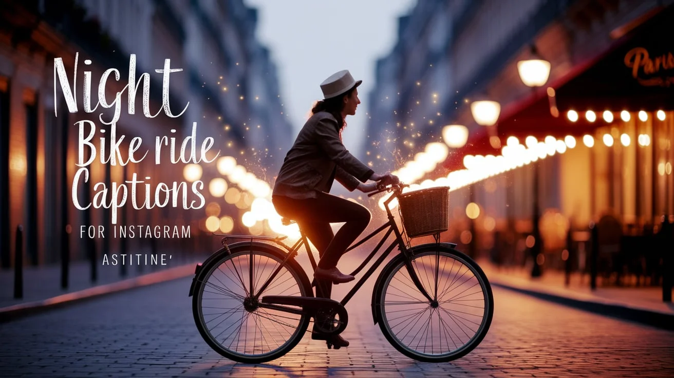 Night Bike Ride Captions for Instagram