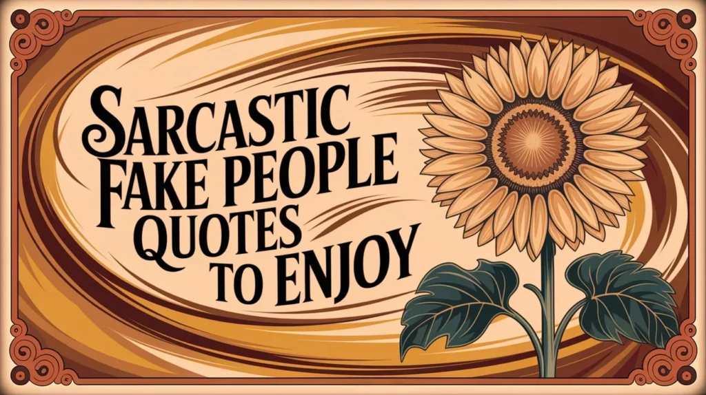 Sarcastic Fake People Quotes to Enjoy