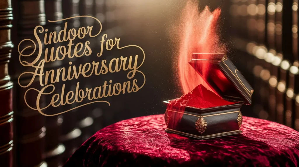 Sindoor Quotes for Anniversary Celebrations 