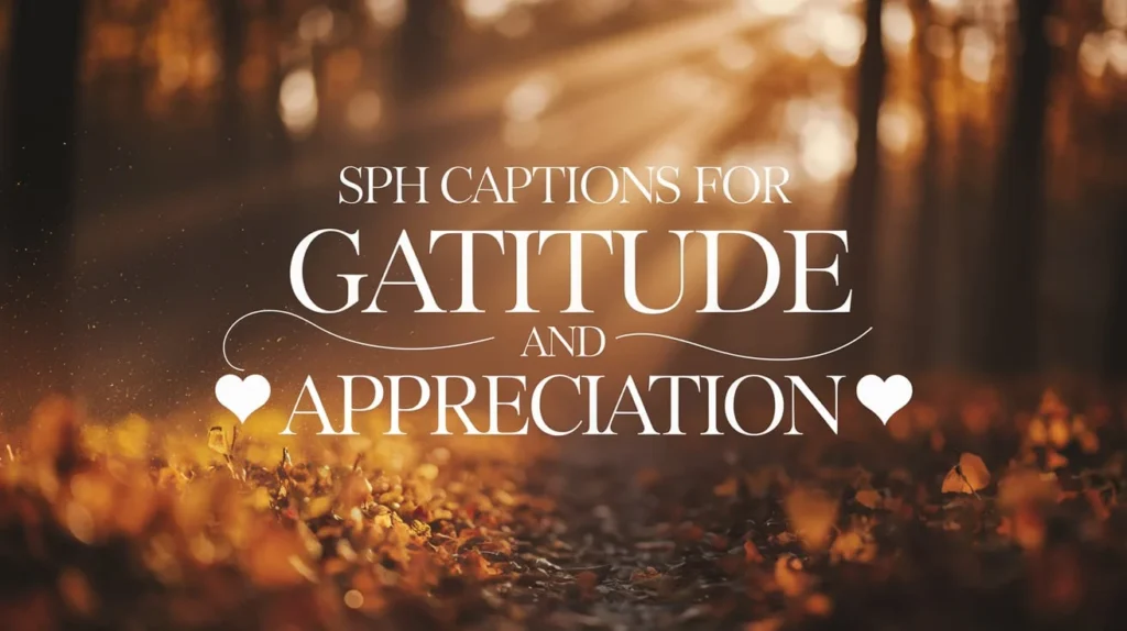 SPH Captions for Gratitude and Appreciation 