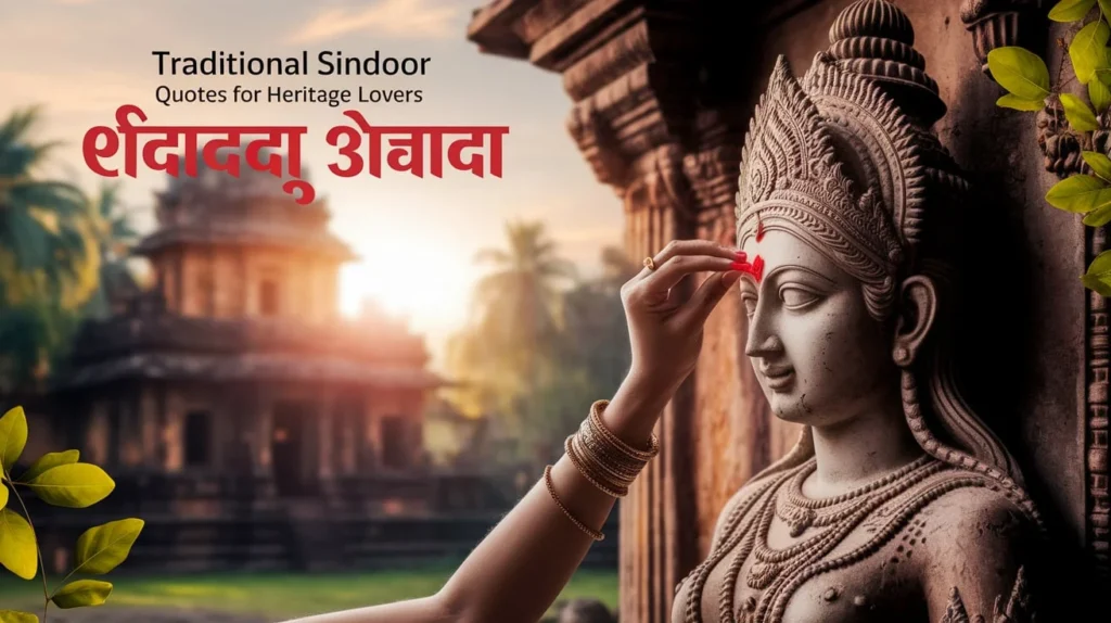 Traditional Sindoor Quotes for Heritage Lovers 